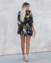 Beautiful Botanicals Rope Tie Ruffle Dress InsStreet